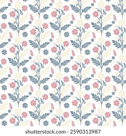 seamless floral pattern with intricate ornamental leaf motifs and delicate botanical textures for stylish backgrounds
