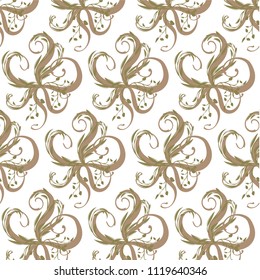 Seamless floral pattern. Isolated Vector illustration. Natural design elements