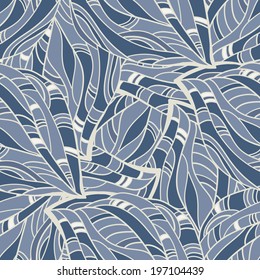 Seamless floral pattern. Jungle foliage. Vector 