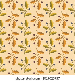 Seamless floral pattern leaf vector