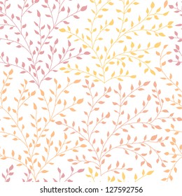 Seamless floral pattern with leaves