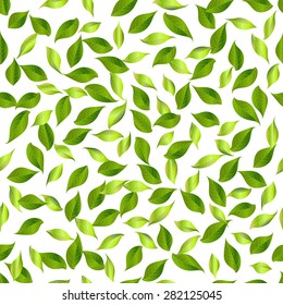 Seamless floral pattern from leaves