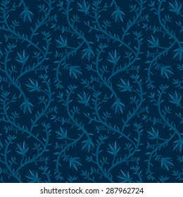 Seamless floral pattern with leaves and flowers motif