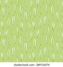 Seamless floral pattern with leaves motive