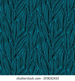 Seamless floral pattern with leaves motive