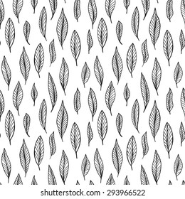 Seamless floral pattern with leaves motive