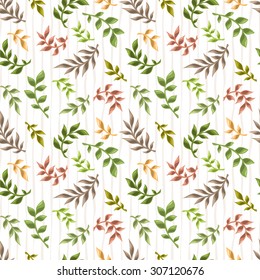 Seamless floral pattern with leaves, textured background for your design projects, textile, wrapping, wallpaper, web