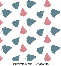  seamless floral pattern. Leaves pattern. Tree leaves. Nature. Gentle colors. Background.