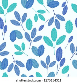 Seamless floral pattern with leaves for wallpaper, greeting cards, gift box, textile print. Vector graphics