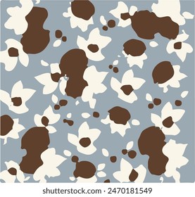 Seamless floral pattern, liberty ditsy print with small cute flowers in collection. Vector illustration 