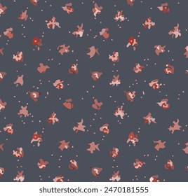 Seamless floral pattern, liberty ditsy print with small cute flowers in collection. Vector illustration 