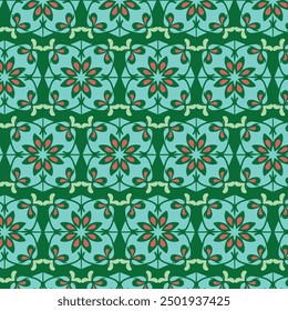 Seamless floral pattern, liberty ditsy print with pretty sketch botany. Artistic botanical design: small hand drawn