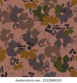 Padrão floral sem costura, liberdade impressão ditsy, ornamento vintage com desenho de planta. Design botânico elegante: flores pequenas desenhadas à mão, folhas minúsculas, buquês em um fundo claro.