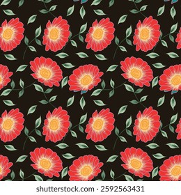 Seamless floral pattern, liberty ditsy print with gently tiny flowers. Cute botanical design, pretty ornament: hand drawn plants, simple small flowers, tiny leaves on a light pink background. Vector.