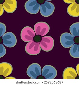 Seamless floral pattern, liberty ditsy print with gently tiny flowers. Cute botanical design, pretty ornament: hand drawn plants, simple small flowers, tiny leaves on a light pink background. Vector.