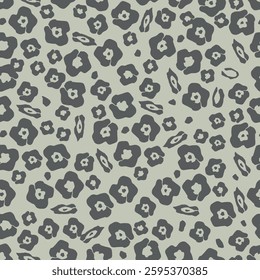 Seamless floral pattern, liberty ditsy print with a delicate spring motif. Cute botanical design: small hand drawn flowers, tiny leaves, simple plants on a white background. Vector illustration.