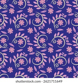 Seamless floral pattern, liberty ditsy print with small hand drawn flowers. Delicate botanical design in country motif: tiny simple flowers, leaves, mini bouquets in abstract. Vector illustration.