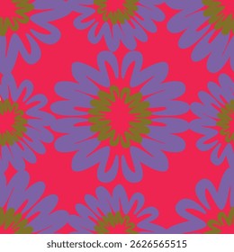 Seamless floral pattern, liberty ditsy print with cute large botany in retro folk style. Beautiful botanical design of hand drawn wild plants: flowers, leaves on black background. Vector illustration