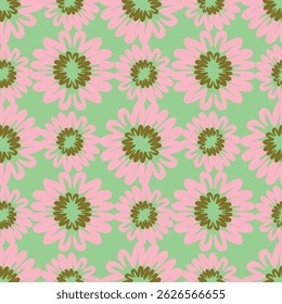 Seamless floral pattern, liberty ditsy print with cute large botany in retro folk style. Beautiful botanical design of hand drawn wild plants: flowers, leaves on black background. Vector illustration