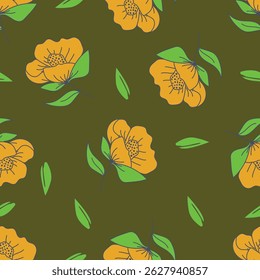 Seamless floral pattern, liberty ditsy print, nature ornament in a romantic motif. Cute botanical design, delicate flower wallpaper: hand drawn small pink flowers on white. Vector illustration