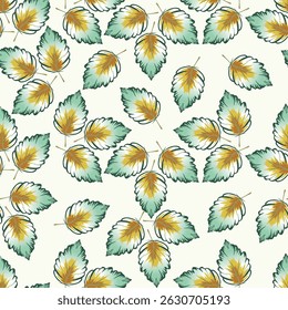 Padrão floral sem emenda, liberdade impressão ditsy com pequenas plantas delicadas. Design botânico bonito de buquês desenhado à mão, flores brancas simples, folhas minúsculas no campo azul. Ilustração vetorial
