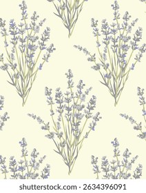 Seamless floral pattern, liberty ditsy print, abstract ornament of simple hand drawn plants. Cute botanical design in folk motif: small daisy flowers, tiny leaves, bouquets. 