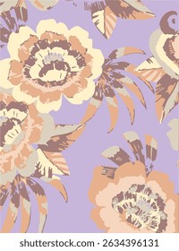 Seamless floral pattern, liberty ditsy print, abstract ornament of simple hand drawn plants. Cute botanical design in folk motif: small daisy flowers, tiny leaves, bouquets. 