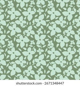 Padrão floral contínuo, liberdade ditsy impressão com grande botânica bonito no estilo folk retro. Belo desenho botânico de plantas selvagens desenhadas à mão: flores, folhas no fundo preto. Ilustração vetorial