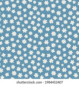 A seamless floral pattern. Light cute children's background. Summer beautiful print.