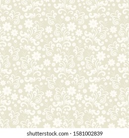Seamless floral pattern. Light Wallpaper in vector