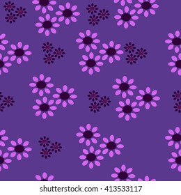 Seamless floral pattern. Lilac background
