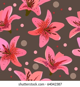 Nahtlose Blumenmuster mit Lilien