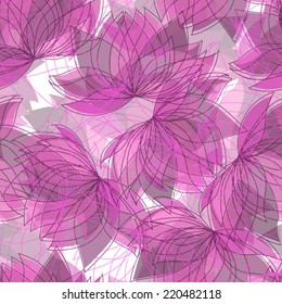 Seamless floral pattern with lotus