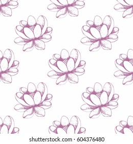 Seamless floral pattern. Manual drawing for the design of wallpaper, textile or wrapping paper