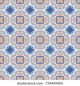 Nahtlose Blumenmuster marokkanischen Stil im Frühling - Sommerfarbe. Design für Textilien, Deckel, Hintergrund, Bandana, Flickenteppich