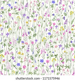 seamless floral pattern. meadow flowers