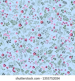 seamless floral pattern with meadow flowers, floral bouquet