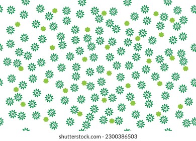 Seamless Floral Pattern with Minimalist Line Style