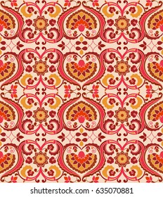 seamless floral pattern in mixed colors for cushion cover,home decor,digital printing.