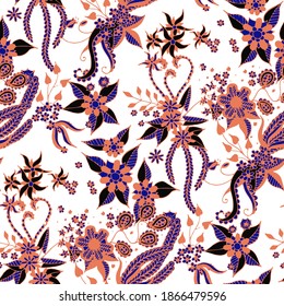Seamless Floral Pattern. Modern Indian Rapport.