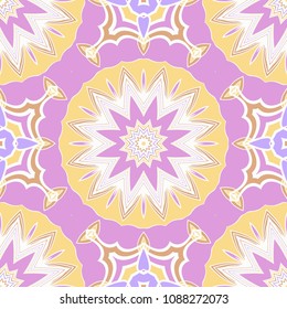 Seamless floral pattern with modern style ornament on color background. For wallpaper, cover book, fabric, scrapbooks