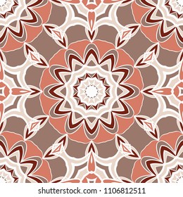 Seamless floral pattern with modern style ornament on color background. For wallpaper, cover book, fabric, scrapbooks