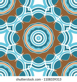 Seamless floral pattern with modern style ornament on color background. For wallpaper, cover book, fabric, scrapbooks