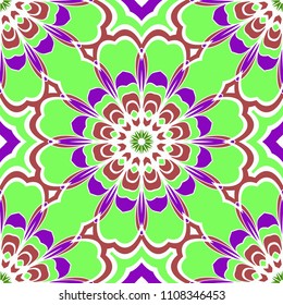 Seamless floral pattern with modern style ornament on color background. For wallpaper, cover book, fabric, scrapbooks