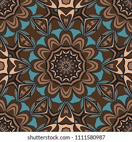 Seamless floral pattern with modern style ornament on color background. For wallpaper, cover book, fabric, scrapbooks