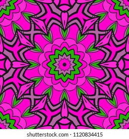 Seamless floral pattern with modern style ornament on color background. For wallpaper, cover book, fabric, scrapbooks