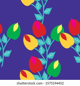 Seamless Floral Pattern Motifs able to print for cloths, tablecloths, blanket, shirts, dresses, posters, papers.