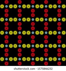 Seamless Floral Pattern Motifs able to print for cloths, tablecloths, blanket, shirts, dresses, posters, papers.