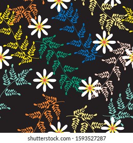 Seamless Floral Pattern Motifs able to print for cloths, tablecloths, blanket, shirts, dresses, posters, papers.