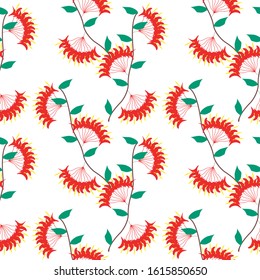 Seamless Floral Pattern Motifs able to print for cloths, tablecloths, blanket, shirts, dresses, posters, papers.